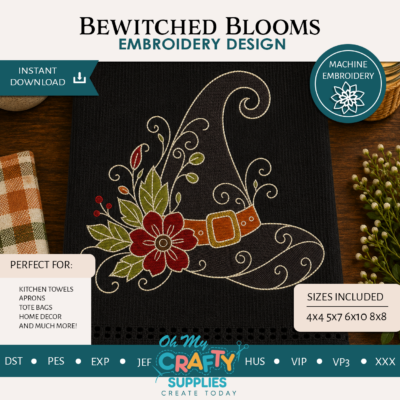 Bewitched Blooms Embroidery Design