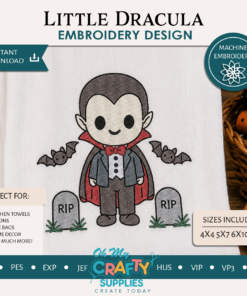 Little Dracula Embroidery Design