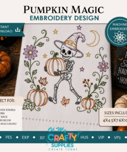 Pumpkin Magic Embroidery Design