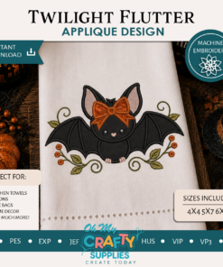 Twilight Flutter Applique Design