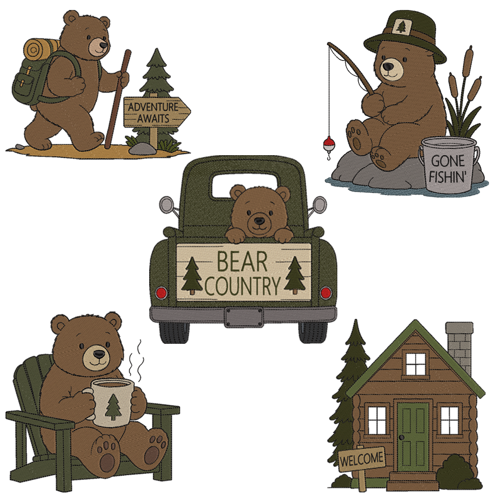 Bear Country Collection of 5 Designs - Image 2