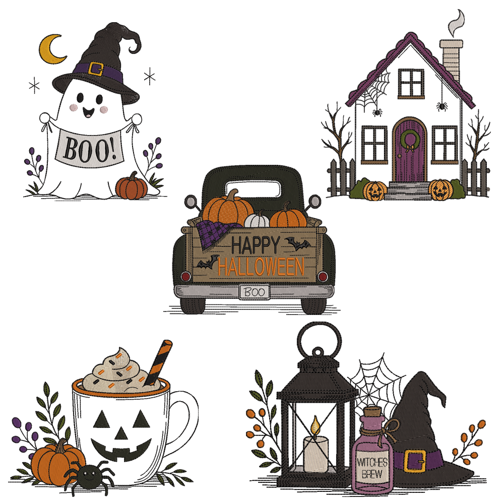 Spooky and Sweet Halloween Embroidery Design - Image 2