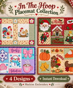 In The Hoop Placemat Collection-Set of 4