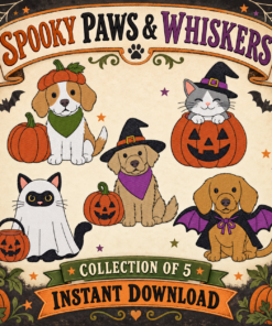 Spooky Paws & Whiskers Collection of 5