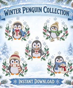 Winter Penguins Collection of 5