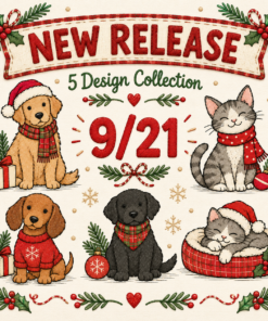 Christmas Paws & Whiskers Collection of 5