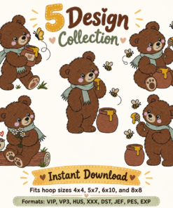 Honey Bear & Busy Bees Collection of 5
