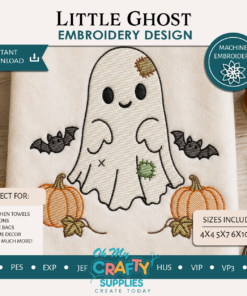 Little Ghost Embroidery Design