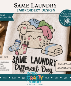 Same Laundry Embroidery Design