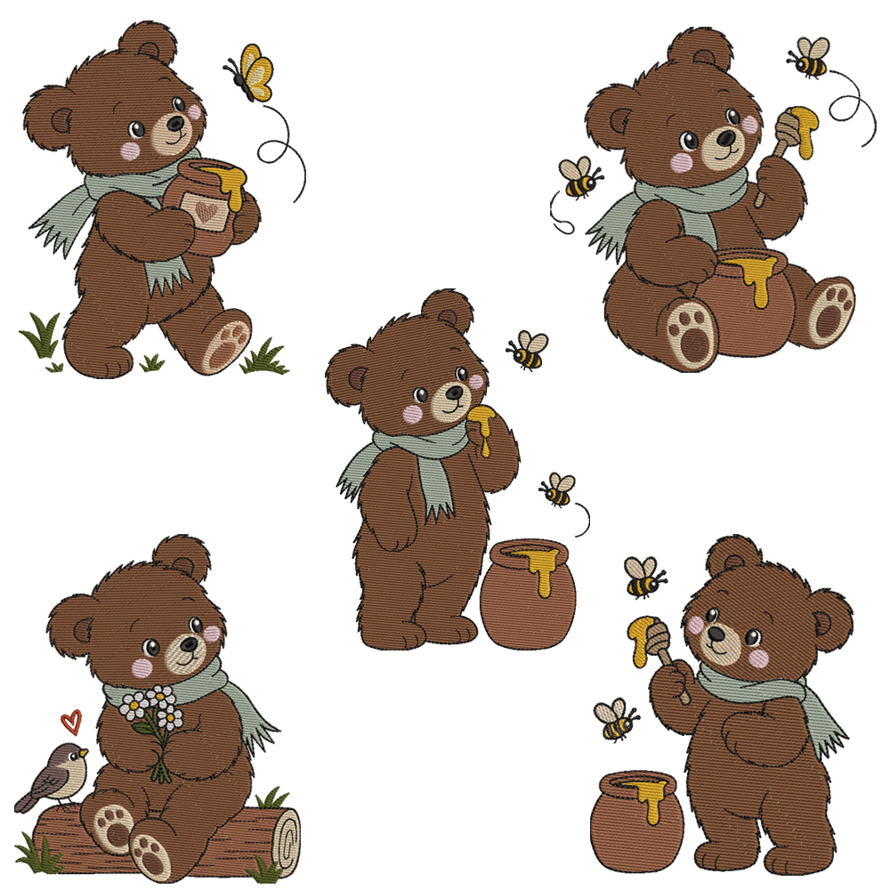 Honey Bear & Busy Bees Collection of 5 - Image 2