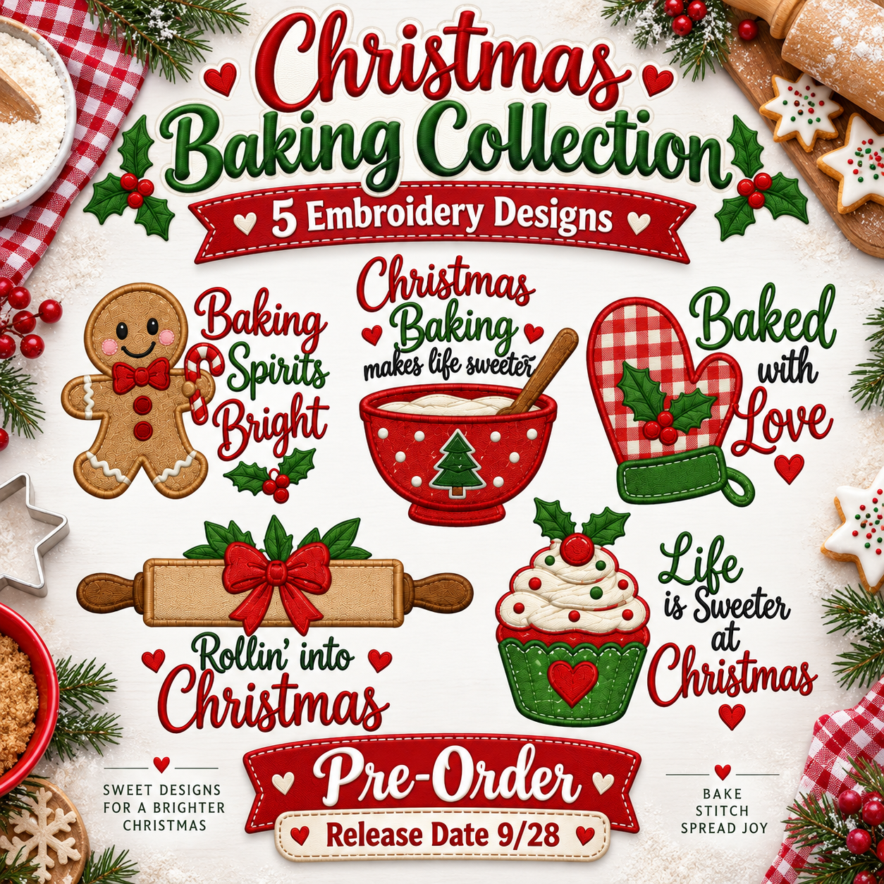 Christmas Baking Collection Set of 5