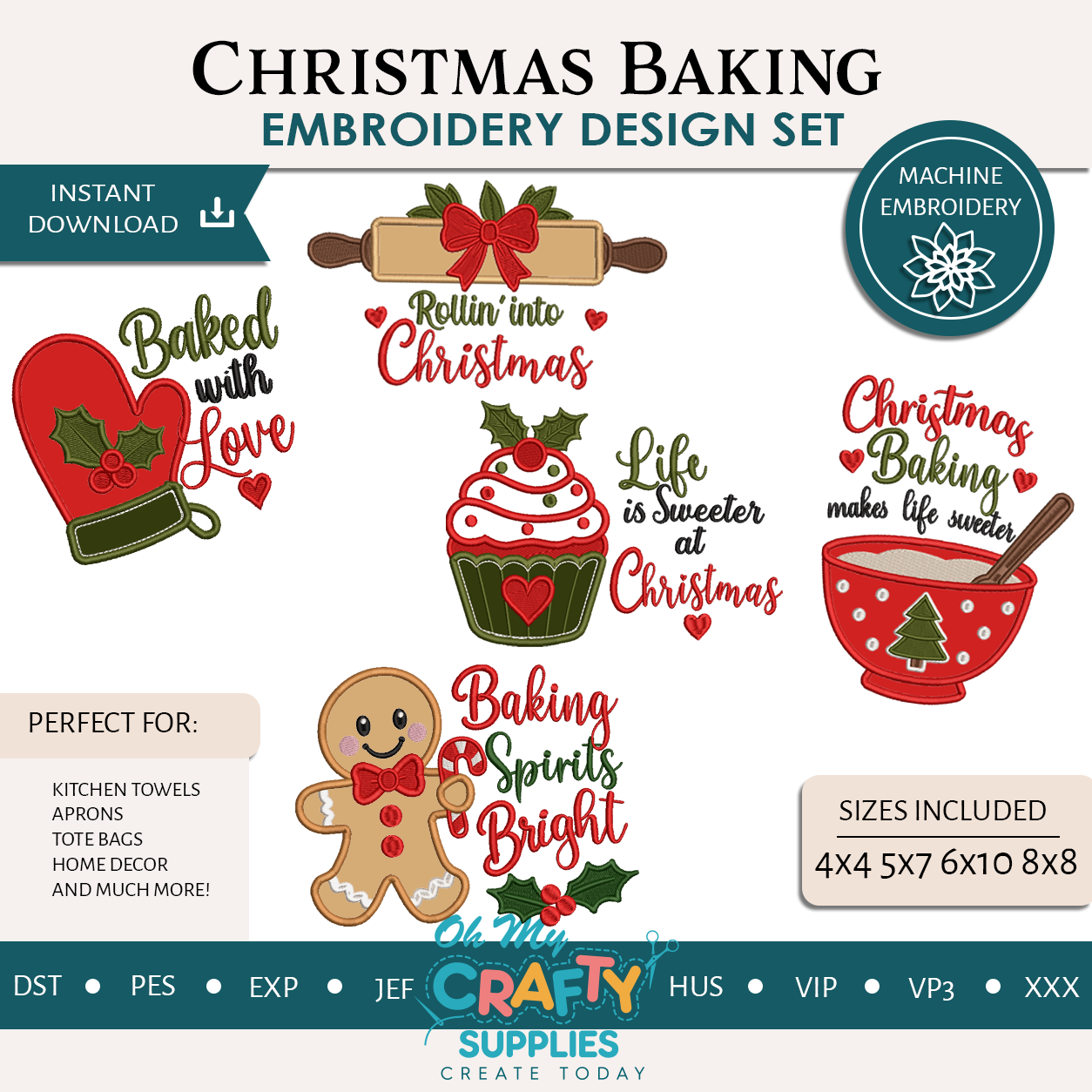 Christmas Baking Collection Set of 5