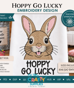 Hoppy Go Lucky Embroidery Design