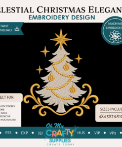 Celestial Christmas Elegance Embroidery Design
