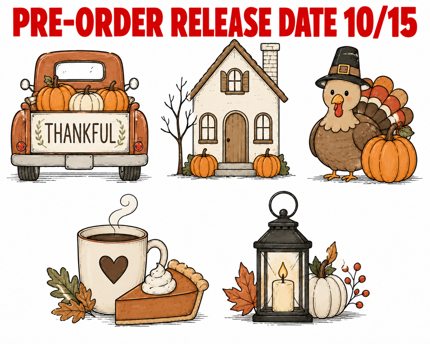 Gather & Give Thanks Collection set of 5