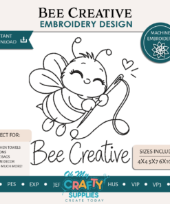 Bee Creative Embroidery Design