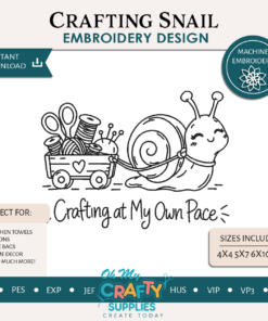 Crafting Snail Embroidery Design