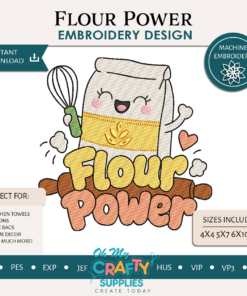 Flour Power Embroidery Design