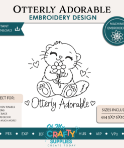 Otterly Adorable Embroidery Design