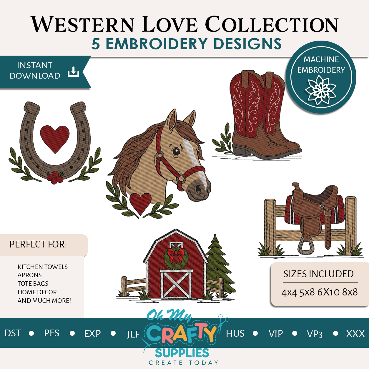 Western Love Collection Set of 5